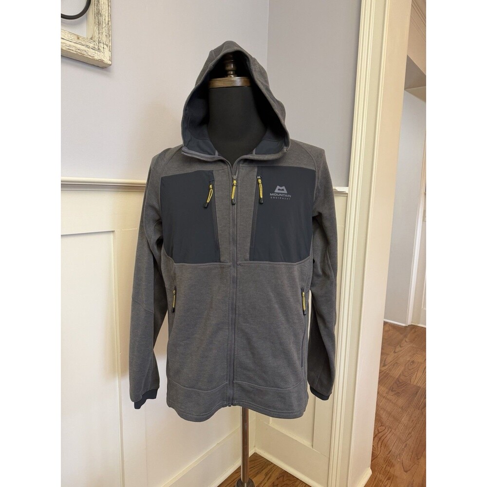 Mountain Equipment Fornex Fleece Jacket Full Zip Hooded Jacket Anvil Grey Large